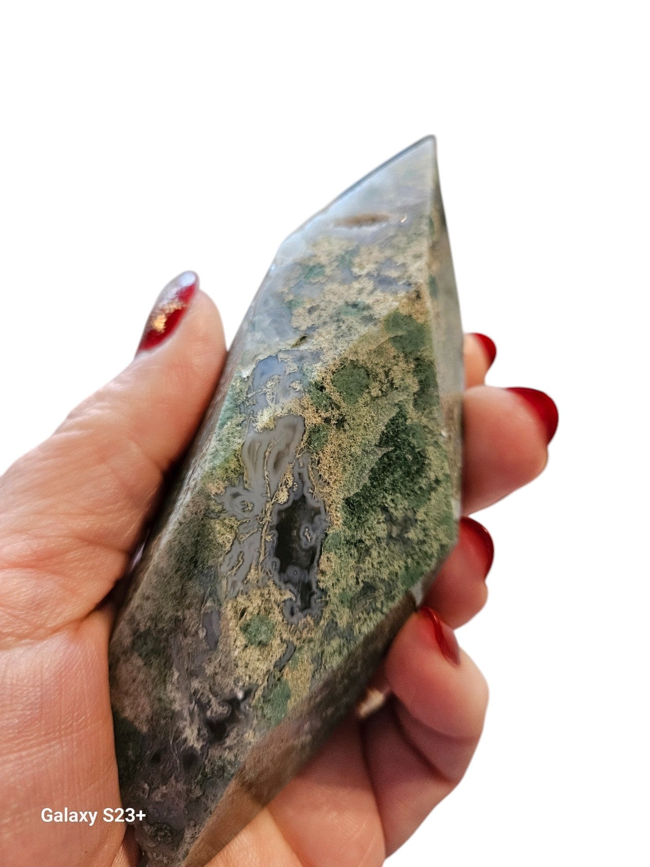 Moss agate polyhedron