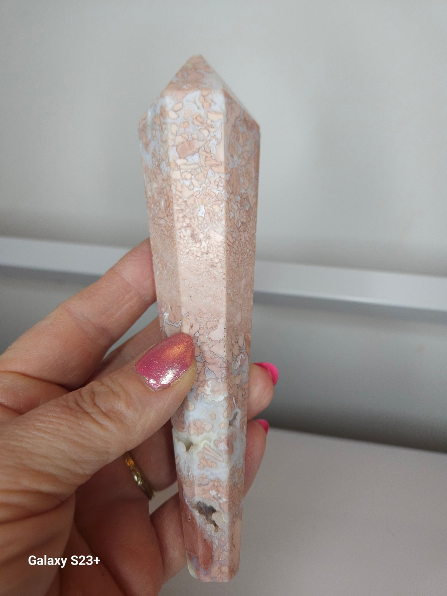 Pink agate wands