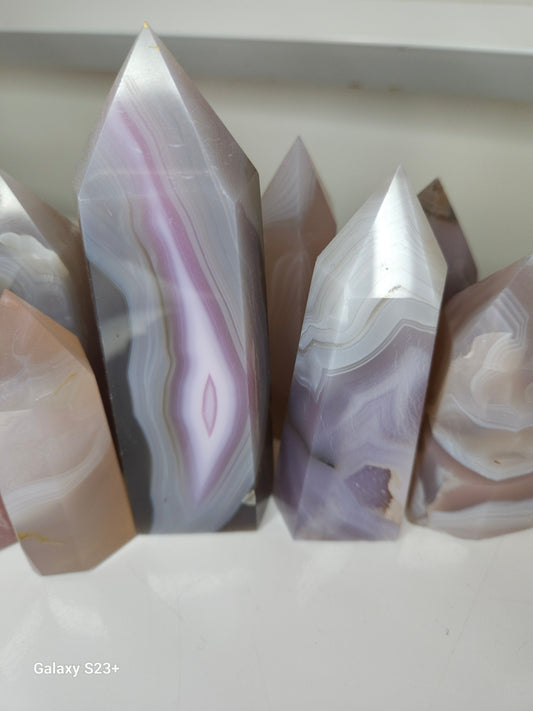 Madagascan Jelly agate towers