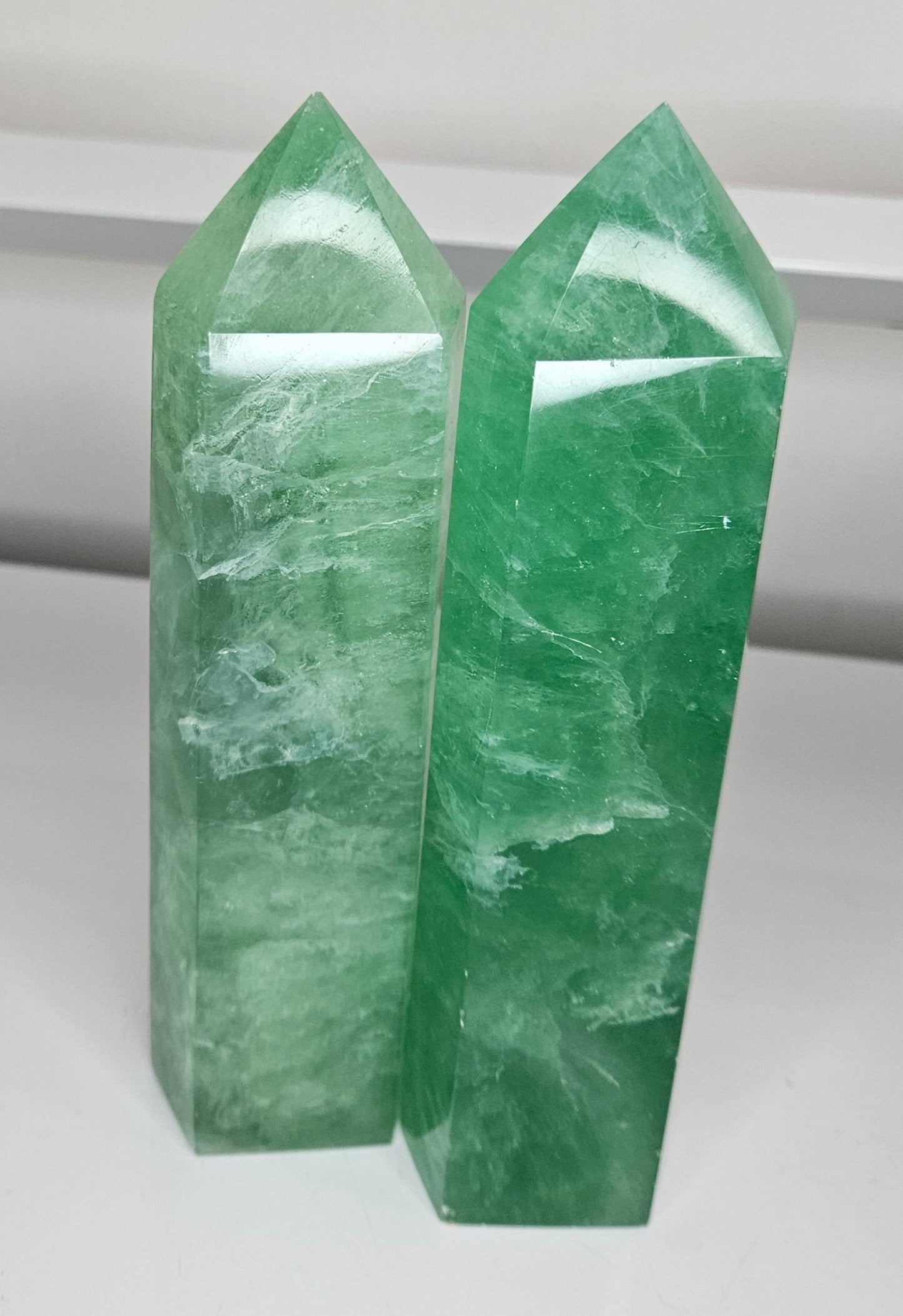 Green fluorite towers