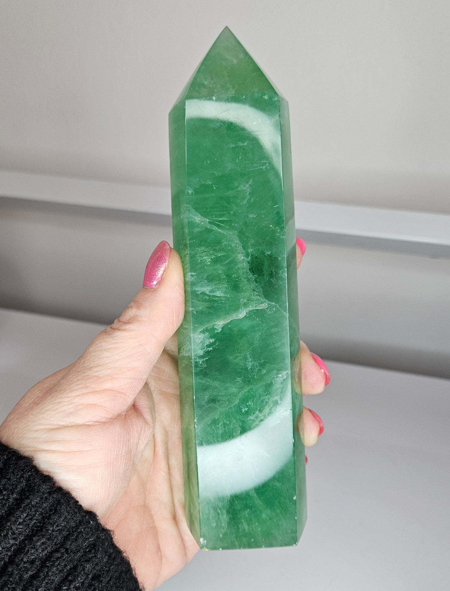 Green fluorite towers