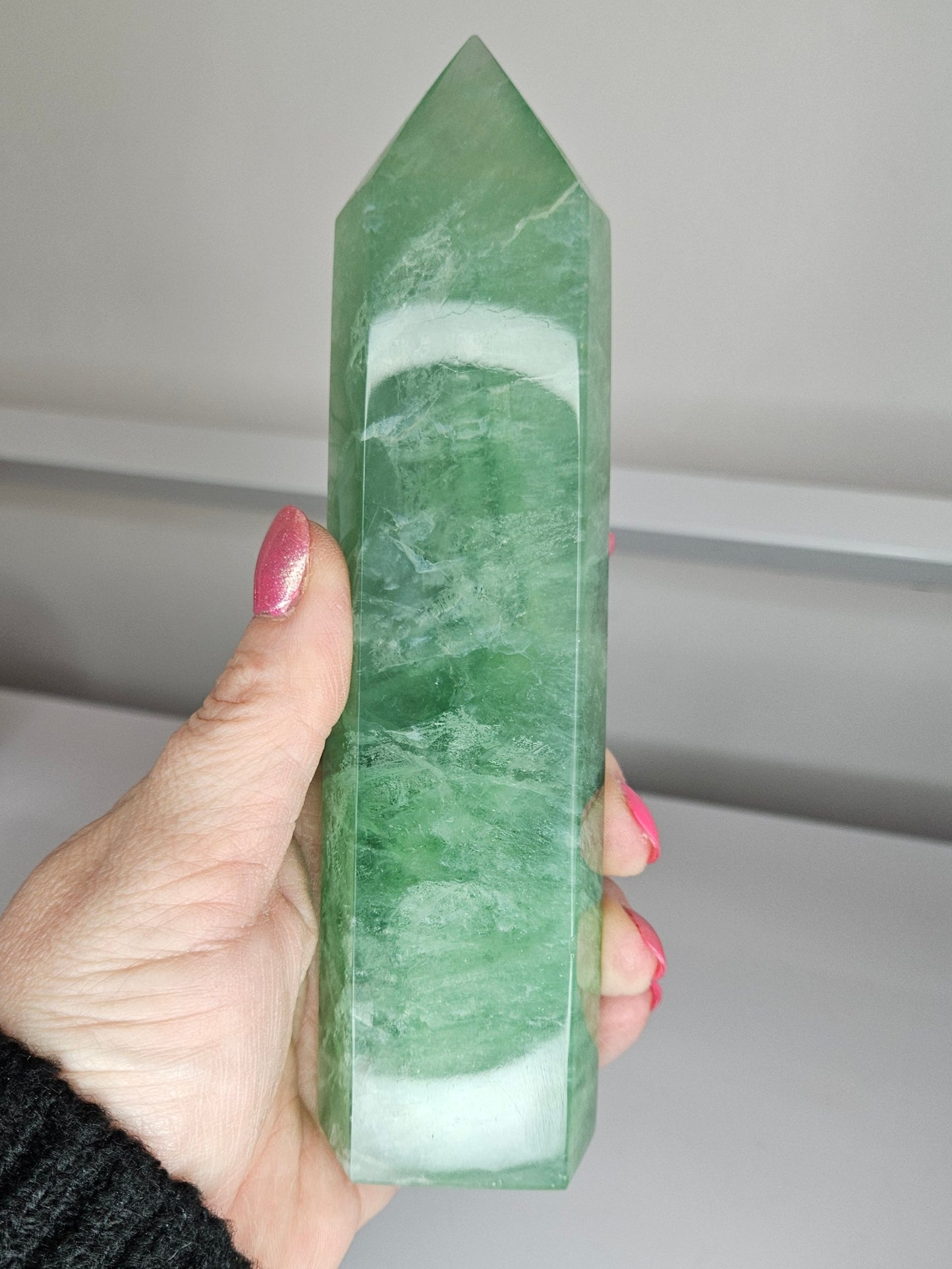 Green fluorite towers