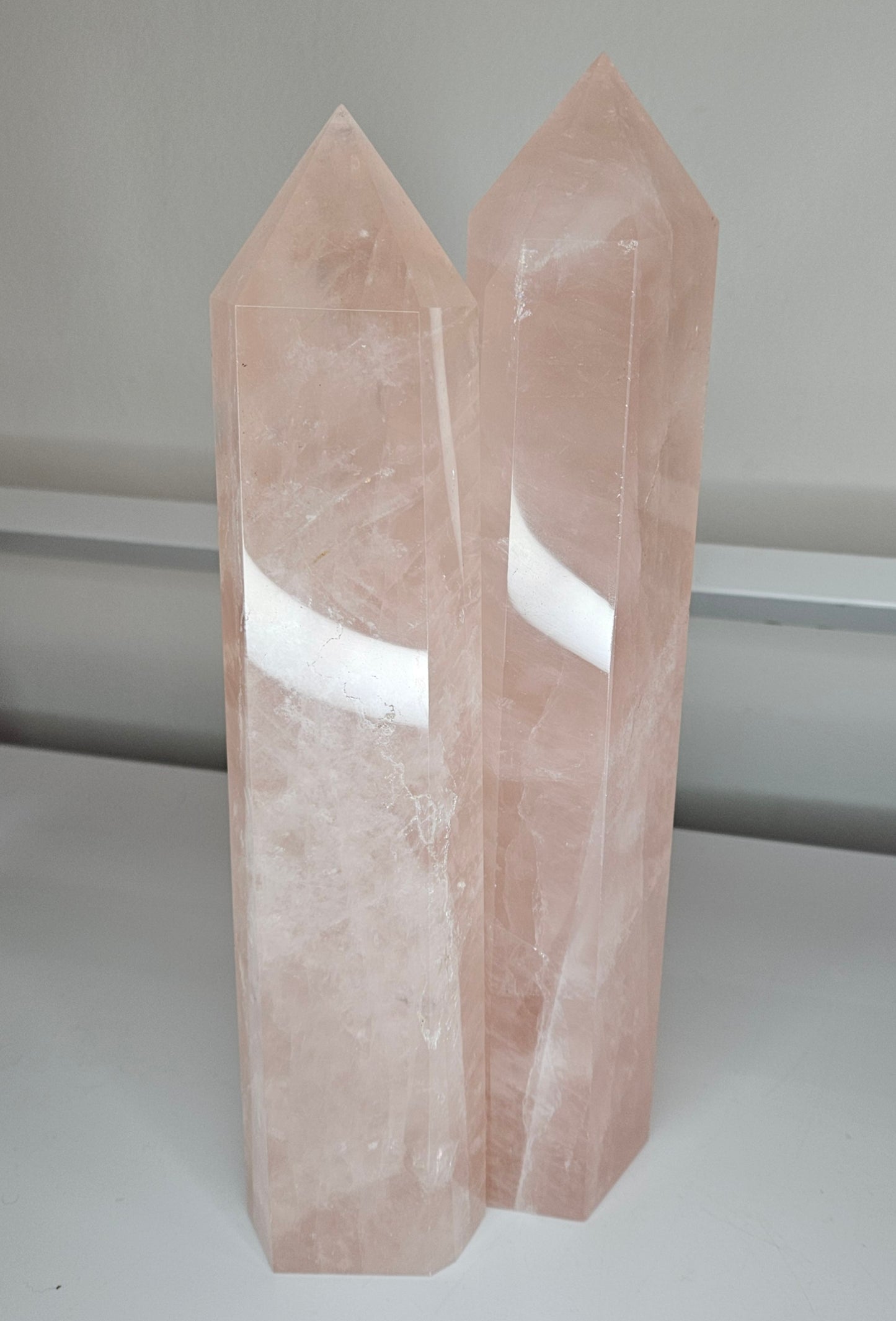 Rose quartz large towers