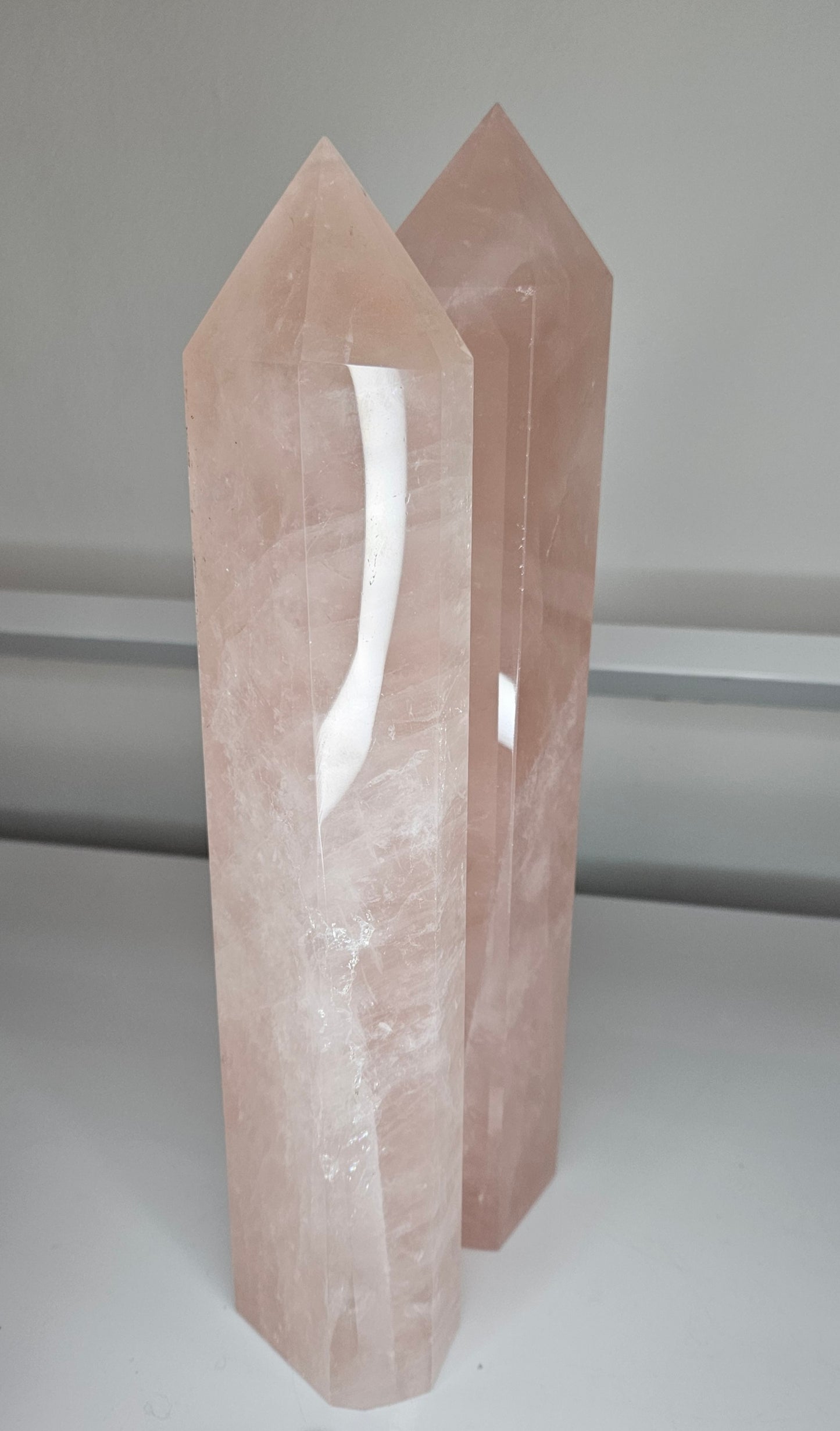 Rose quartz large towers