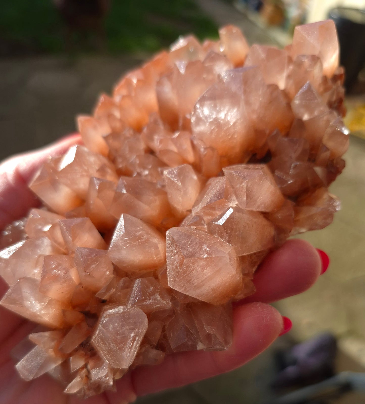 Red shadow quartz