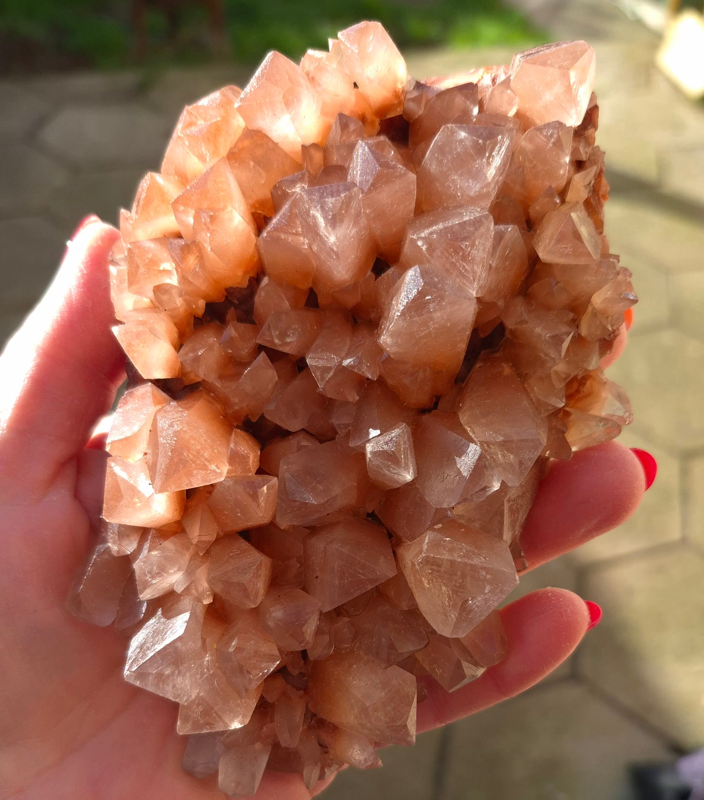 Red shadow quartz