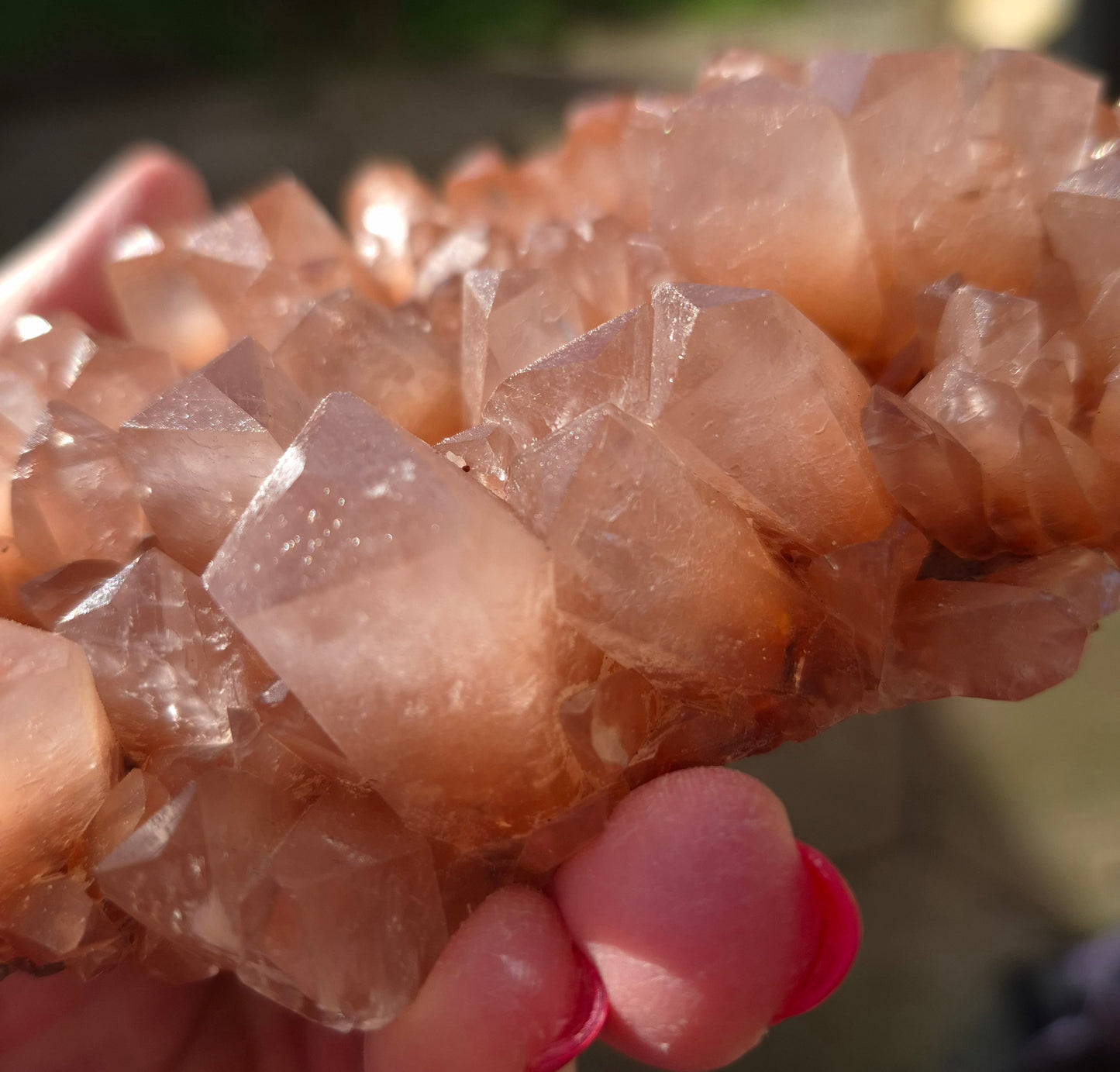 Red shadow quartz