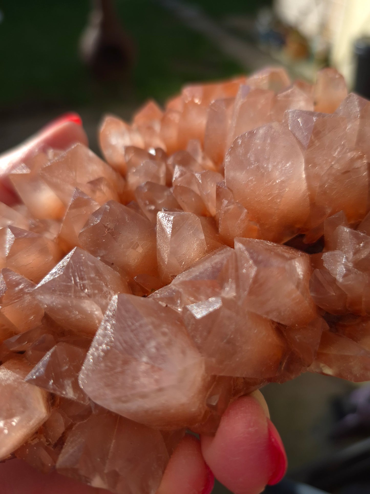 Red shadow quartz