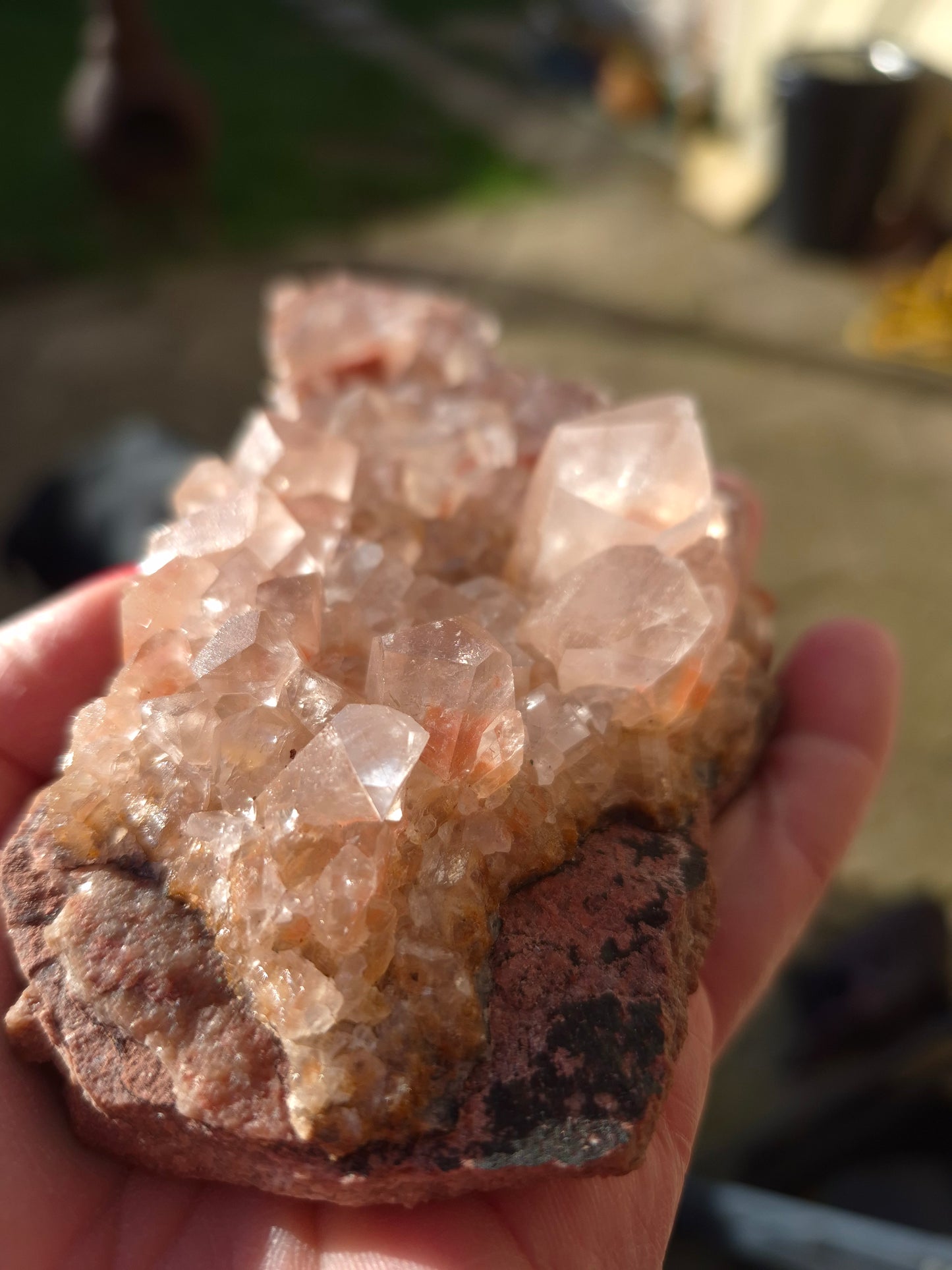 Red shadow quartz