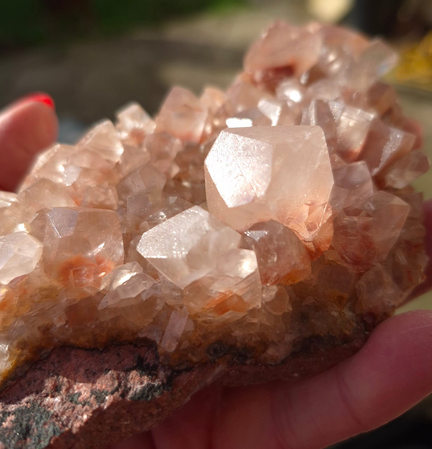 Red shadow quartz