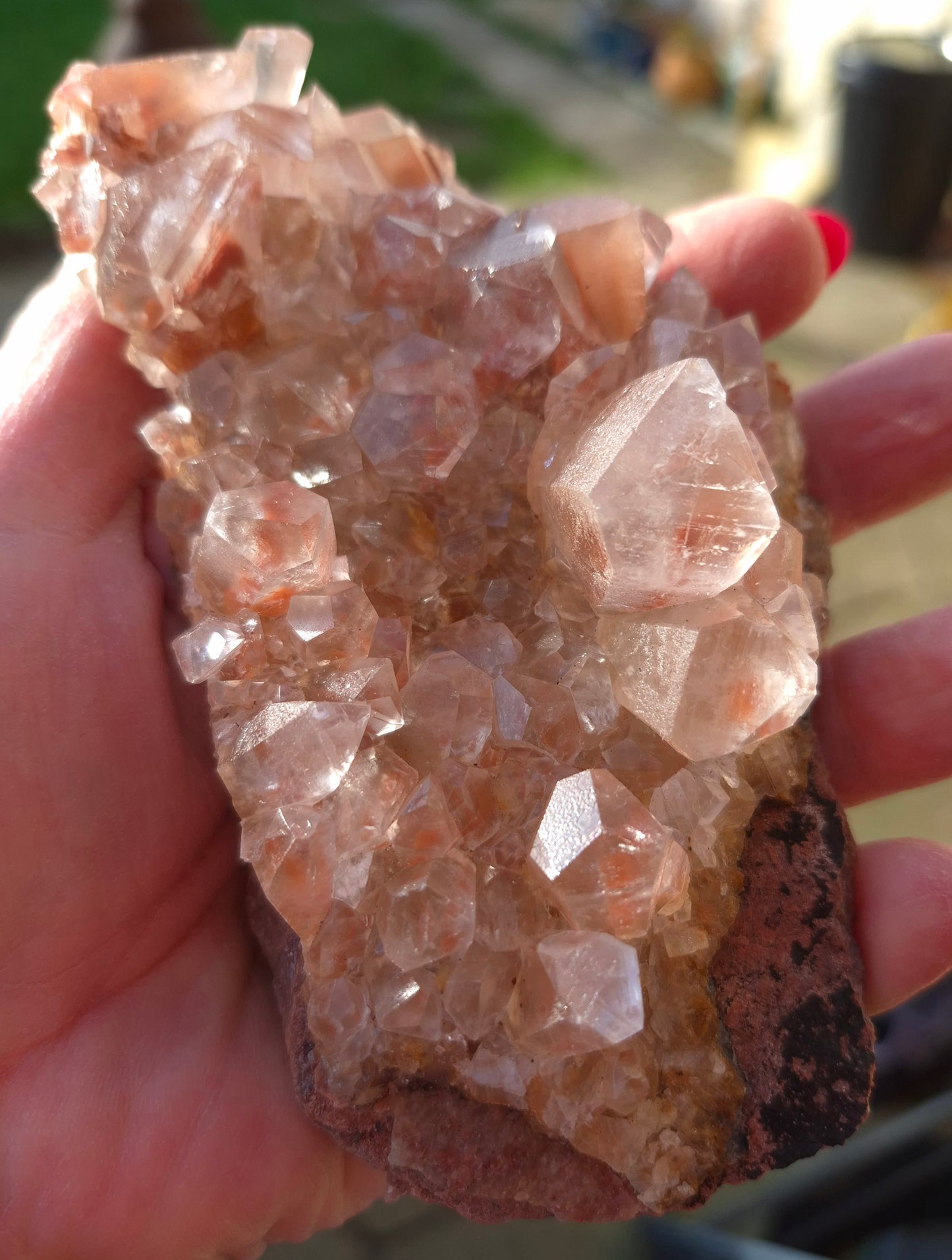 Red shadow quartz