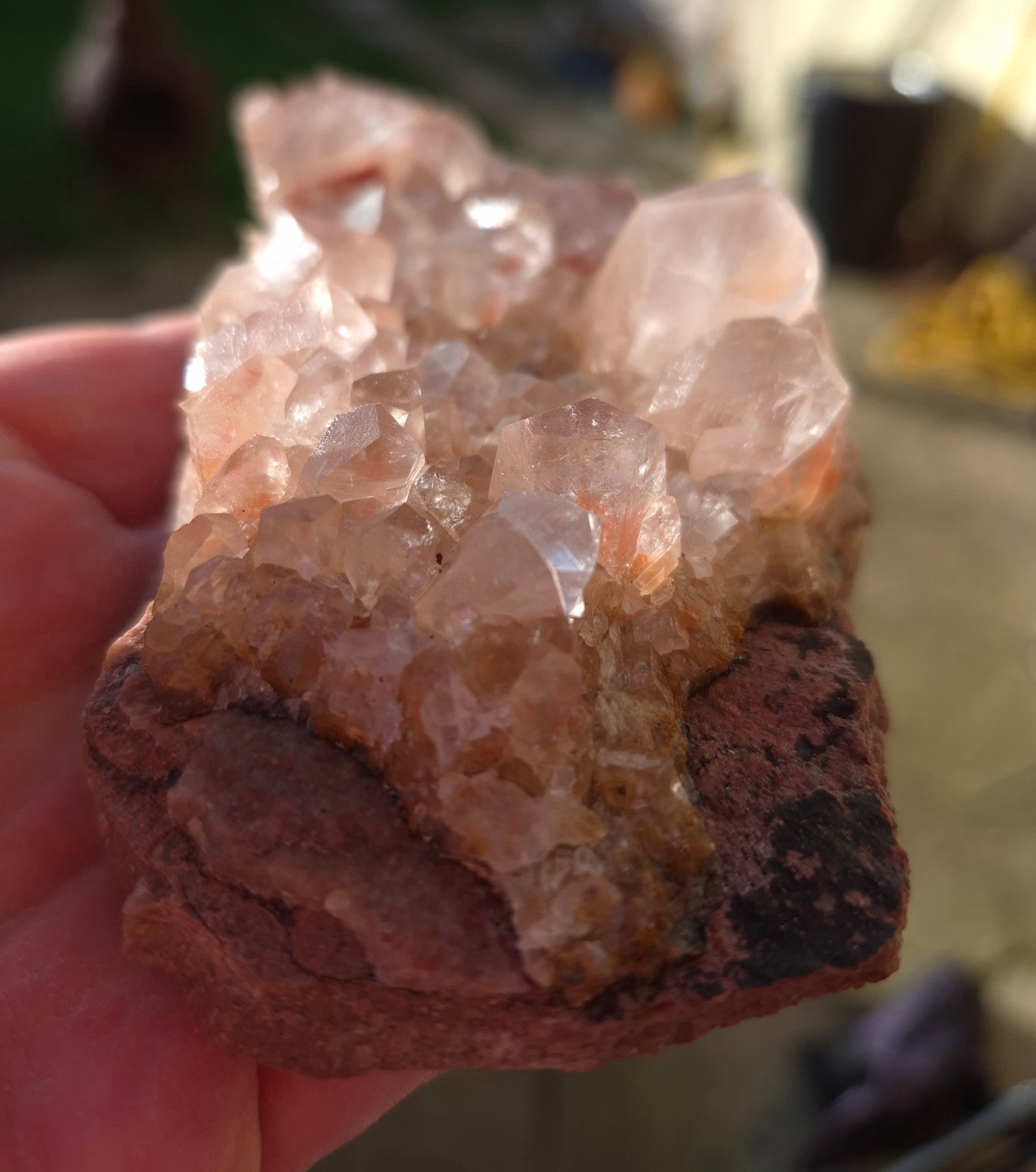 Red shadow quartz