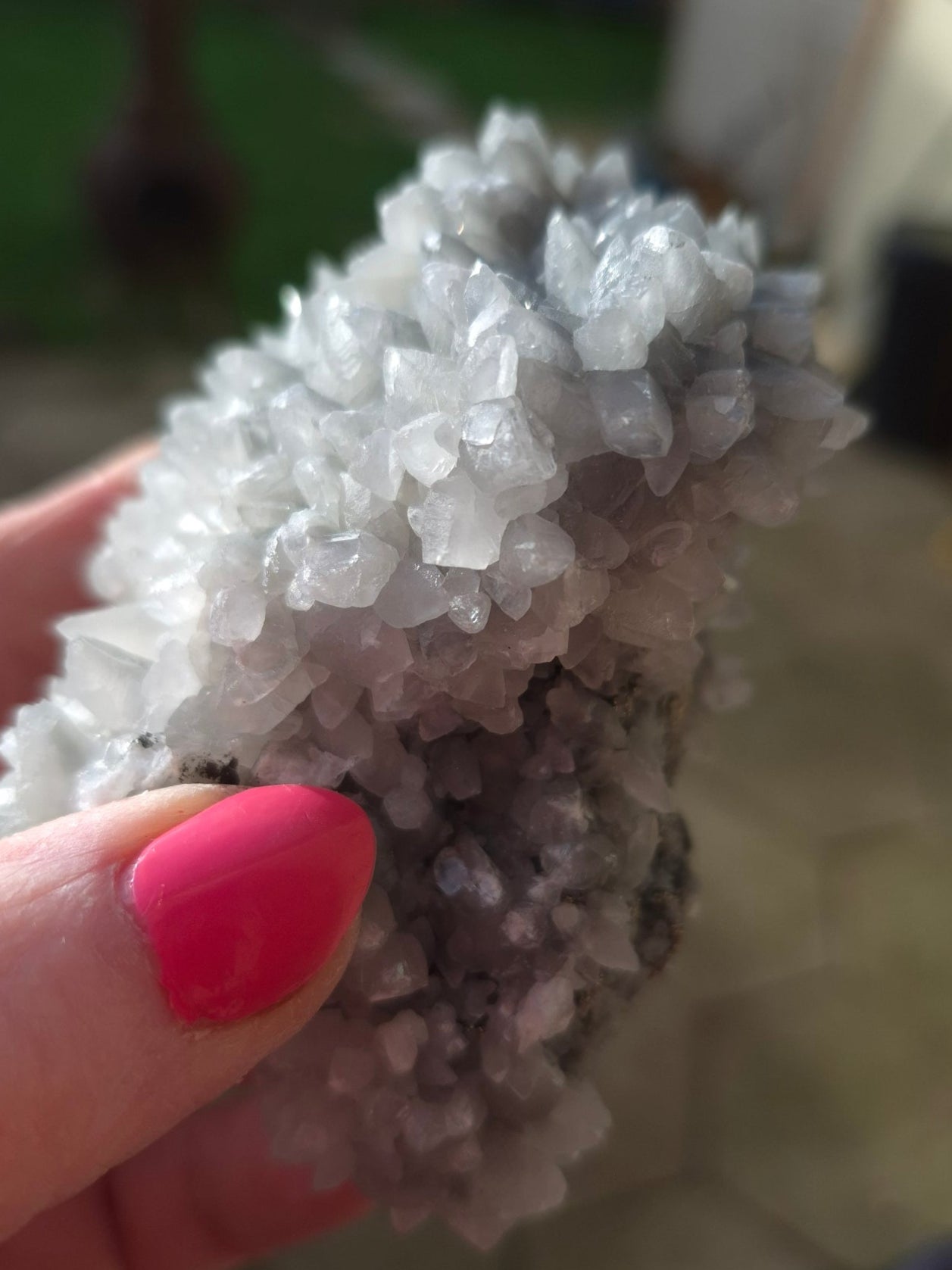 Phantom calcite with pyrite